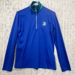 Polo Golf Ralph Lauren US Open Pebble Beach Quarter Zip Sz M Blue Prep Preppy